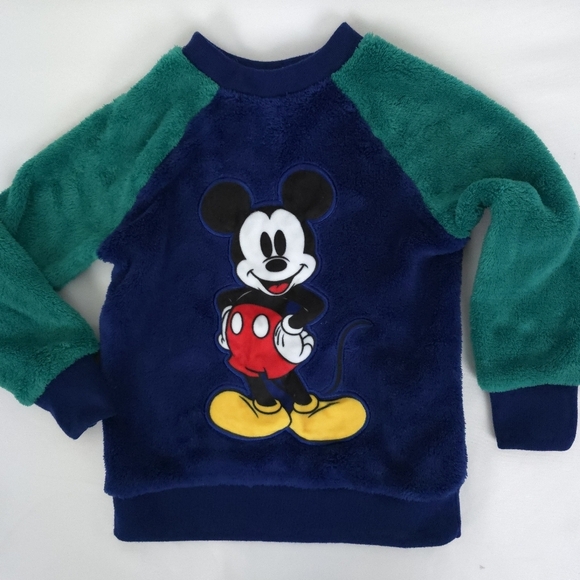 Mickey Mouse Boys Set Plaid 2 piece Plush 2T matching set - Picture 4 of 9